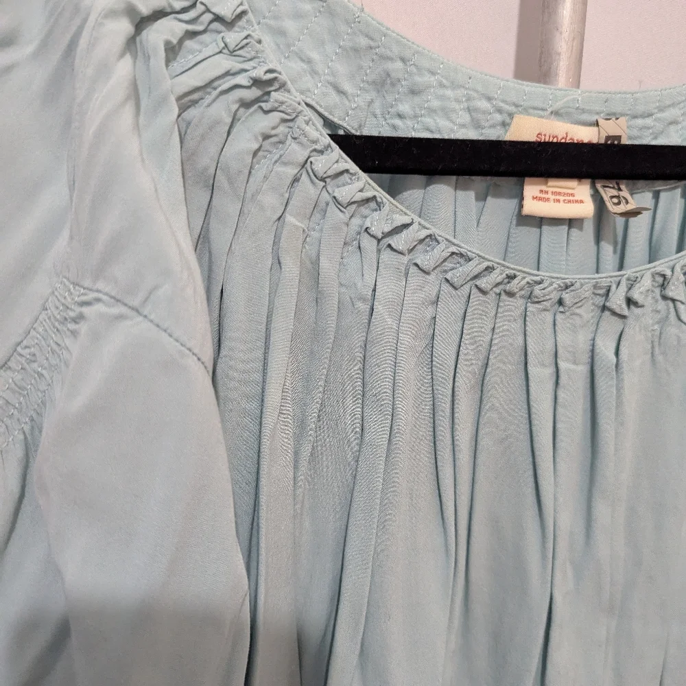 Sundance Blue Blouse With Flare Sleeves L - Picture 6 of 15